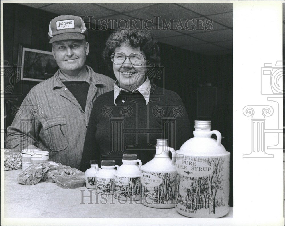 1978 Press Photo Ralph and Barbara Snow Detroit syrup - Historic Images