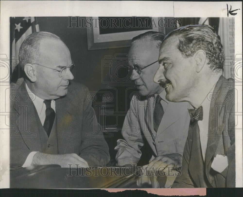 1947 Press Photo John Wesley Snyder Businessman - Historic Images