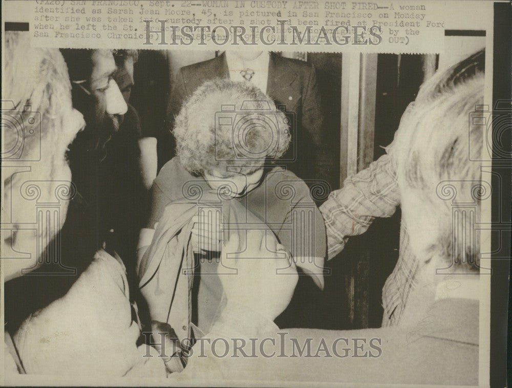 1975 Press Photo Sarah Jane Moore President Ford - Historic Images