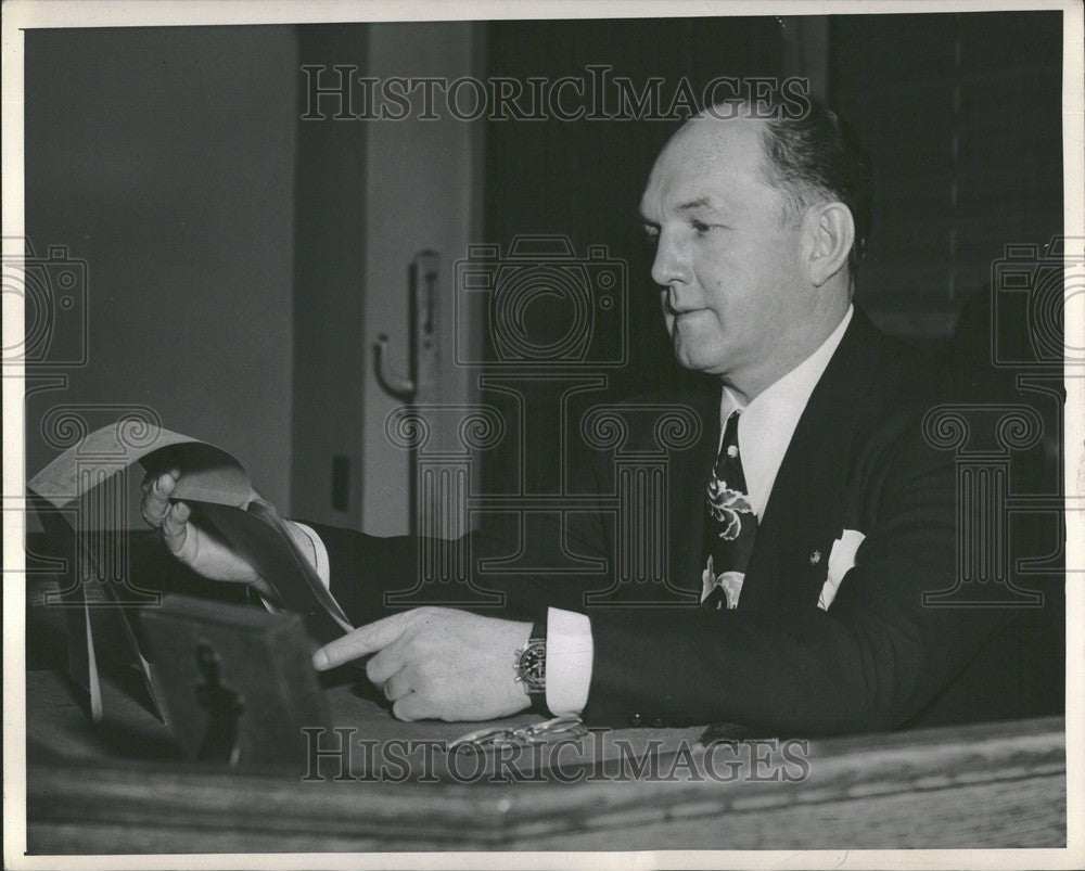 1947 Press Photo Frank Fitzgerald Michigan Governor - Historic Images