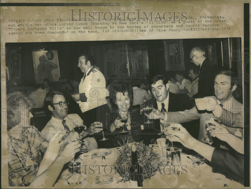 1976 Press Photo Faye West 21 Club Plains GA - Historic Images