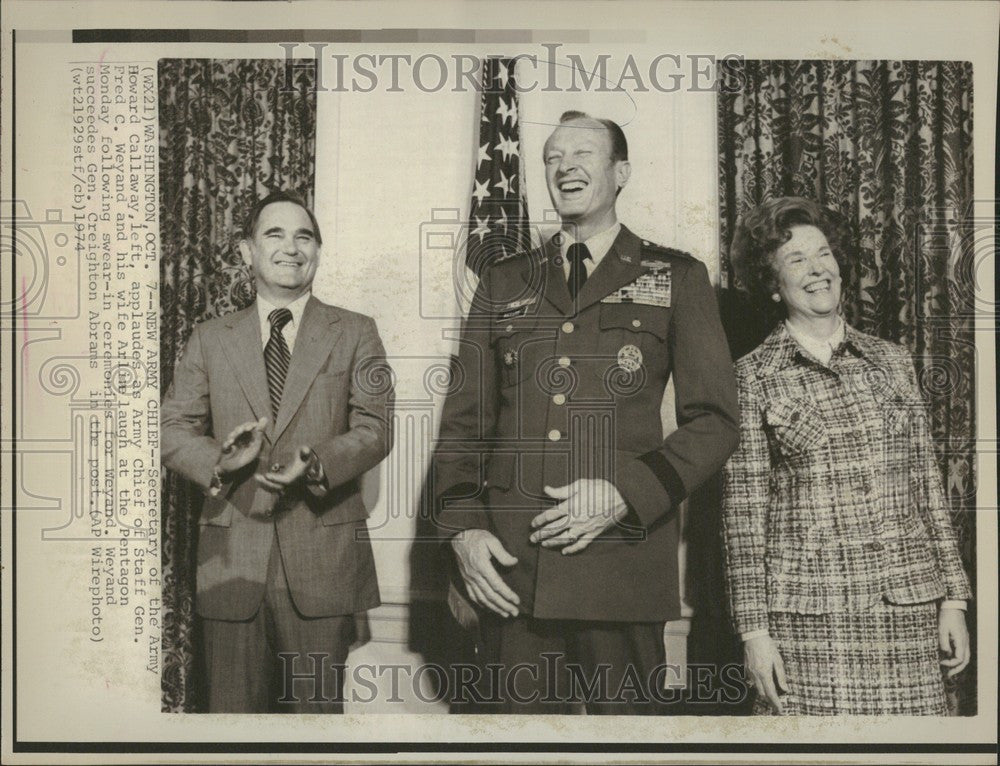 1974 Press Photo secretary army howard Callaway - Historic Images