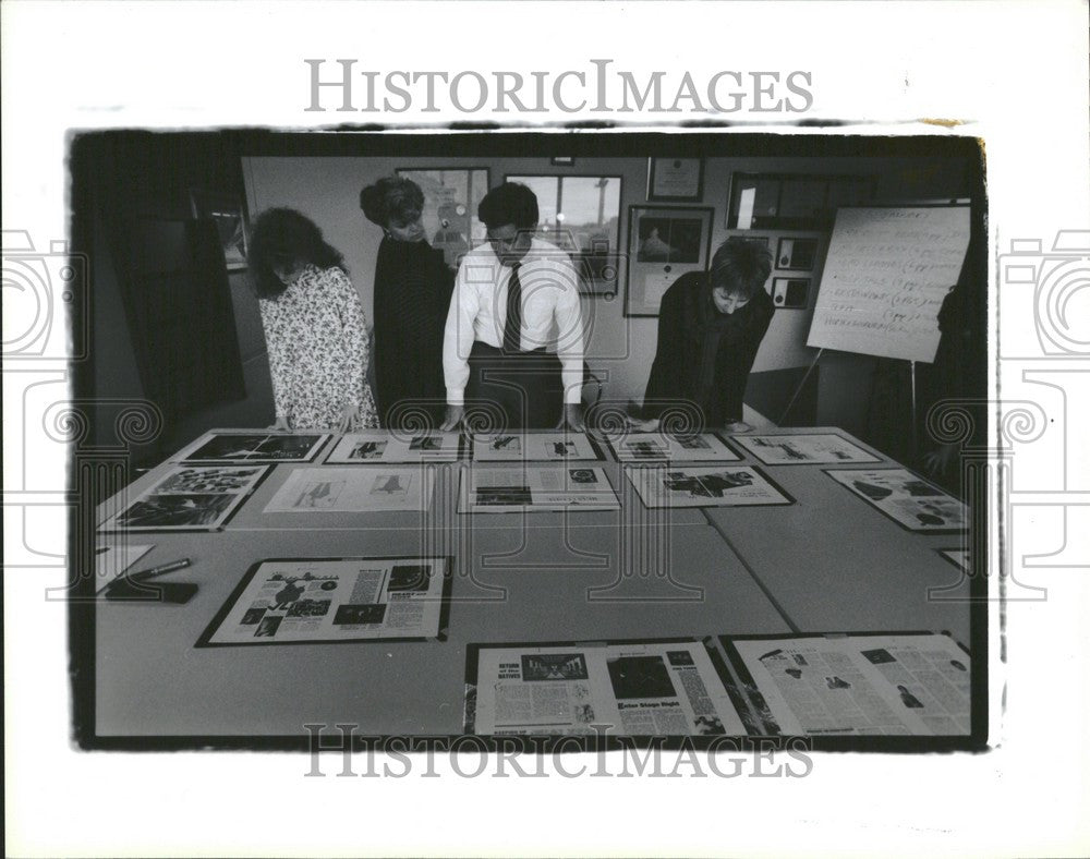 1991 Press Photo Brux Austin Detroit Monthly staff - Historic Images