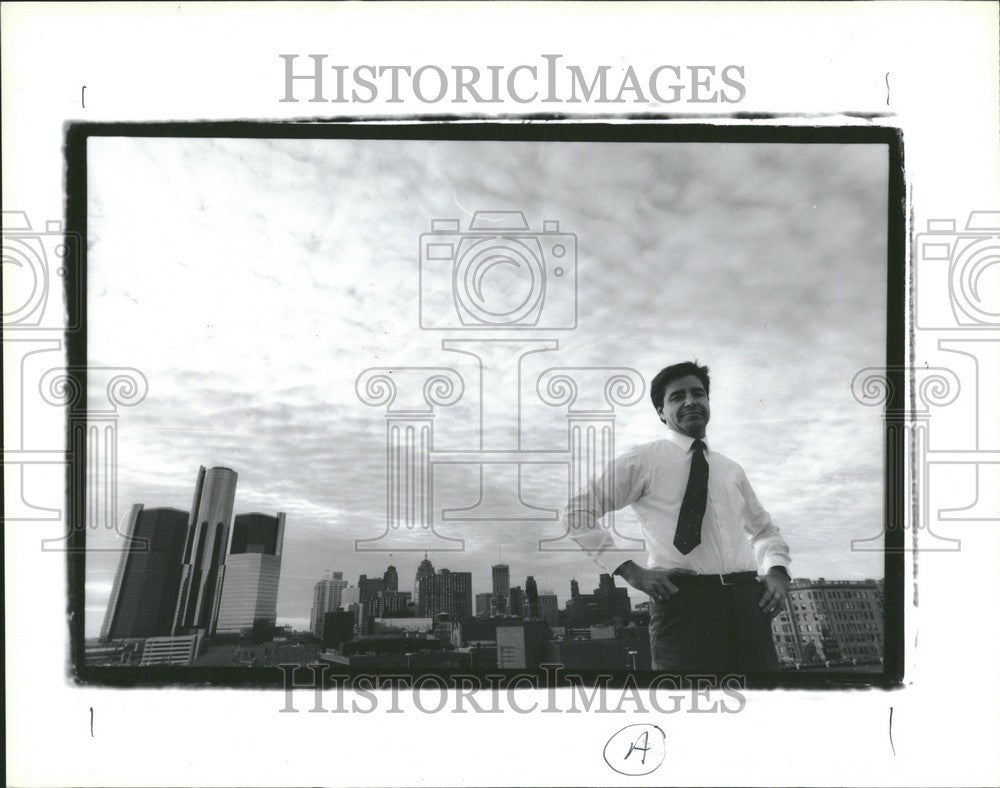 1990 Press Photo brux austin editor detroit monthly - Historic Images