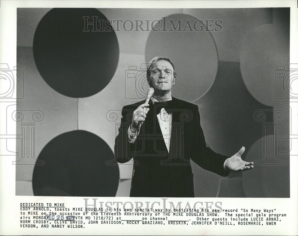 1973 Press Photo Eddy Arnold Music Singer - Historic Images