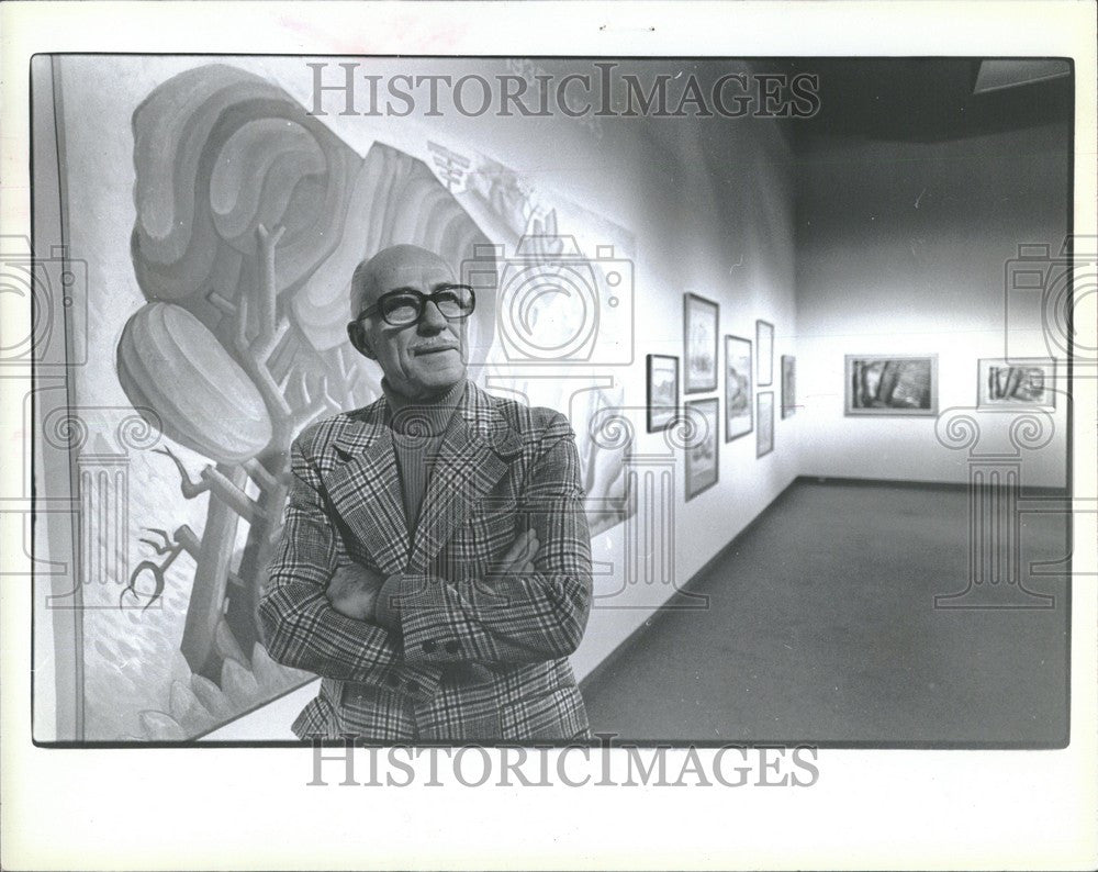 1979 Press Photo Caven Atkins Artist Art Gallery - Historic Images