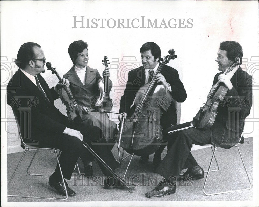 1974 Press Photo Detroit String Quartet Mario Di Flori - Historic Images