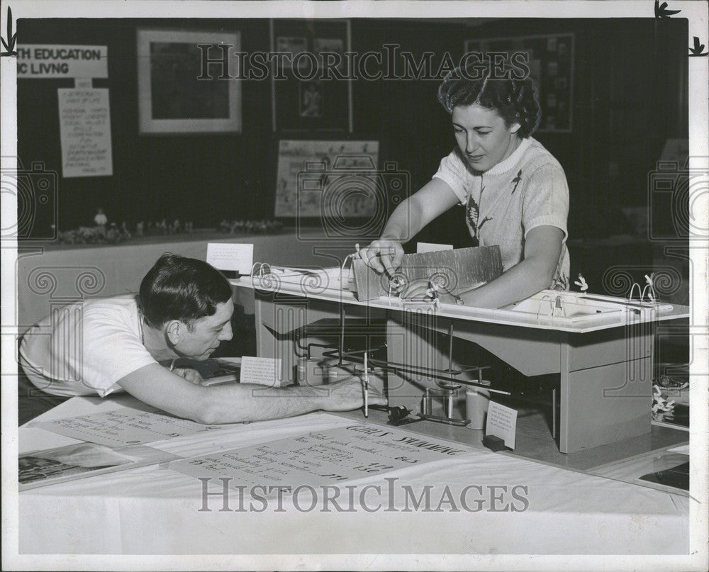 1950 Press Photo Detroit Schools Jappan Intermediate - Historic Images