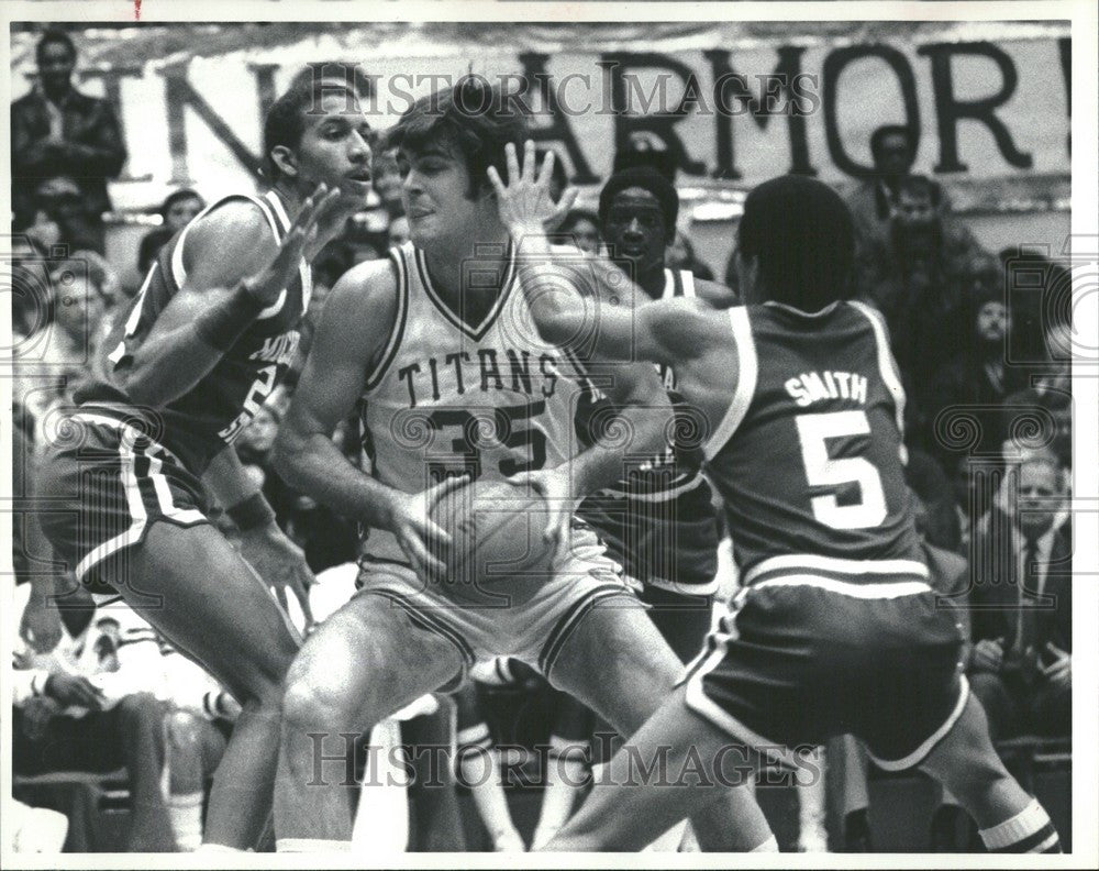 1981 Press Photo JOE KOPICKI SPARTANS KEVIN SMITH - Historic Images