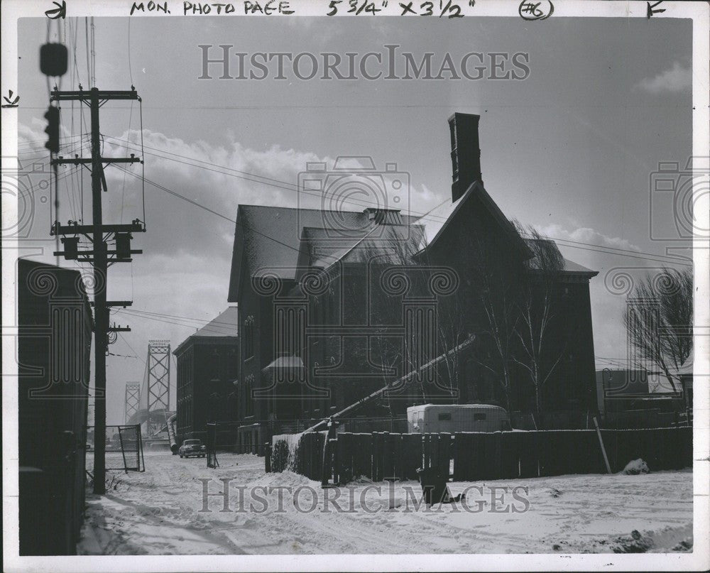 1954 Press Photo Webster detroit schools architecture - Historic Images