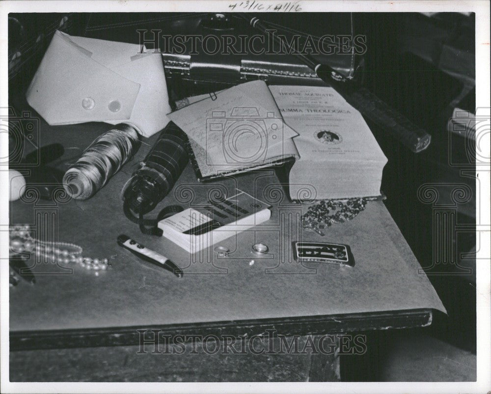 1961 Press Photo Latin Volume mystery book - Historic Images