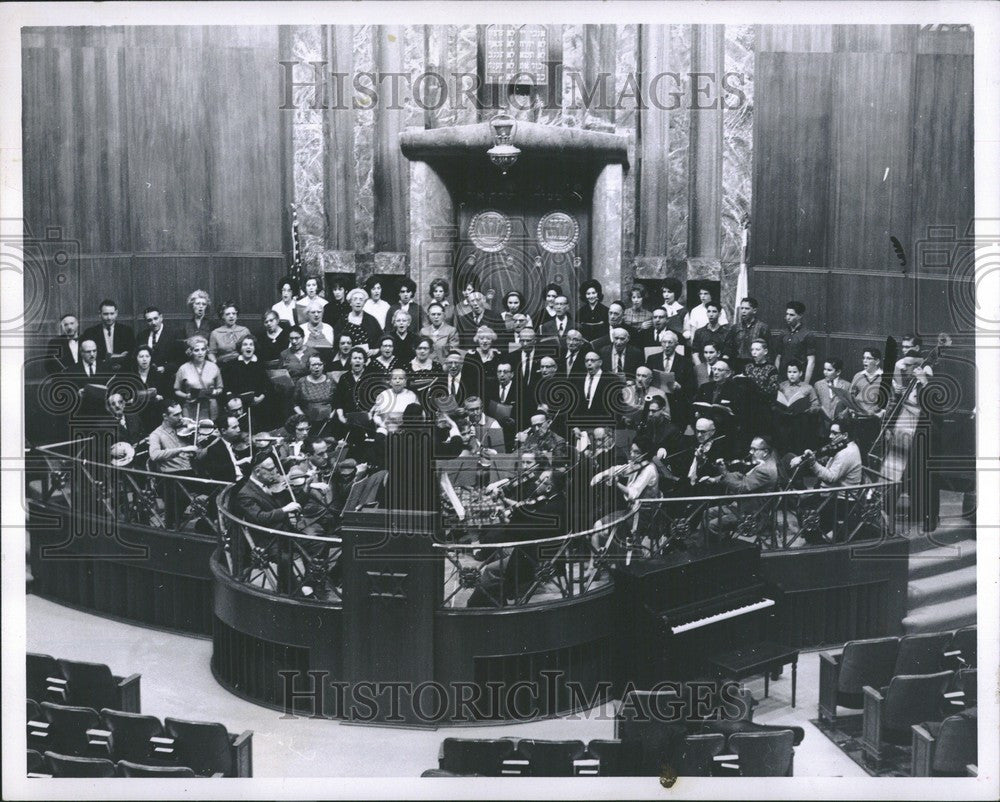 1962 Press Photo Zinovi Bistritzky Detroit Symphony - Historic Images