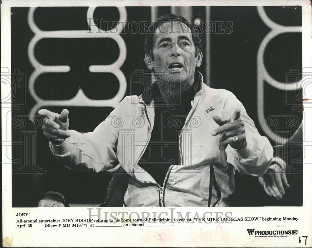 1984 Press Photo Joey Bishop  entertainer - Historic Images