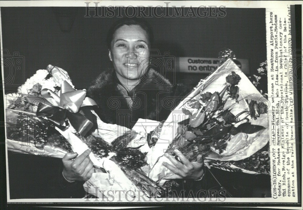 1970 Press Photo Mrs Nguyen Thi Binh South Vietnam govt - Historic Images