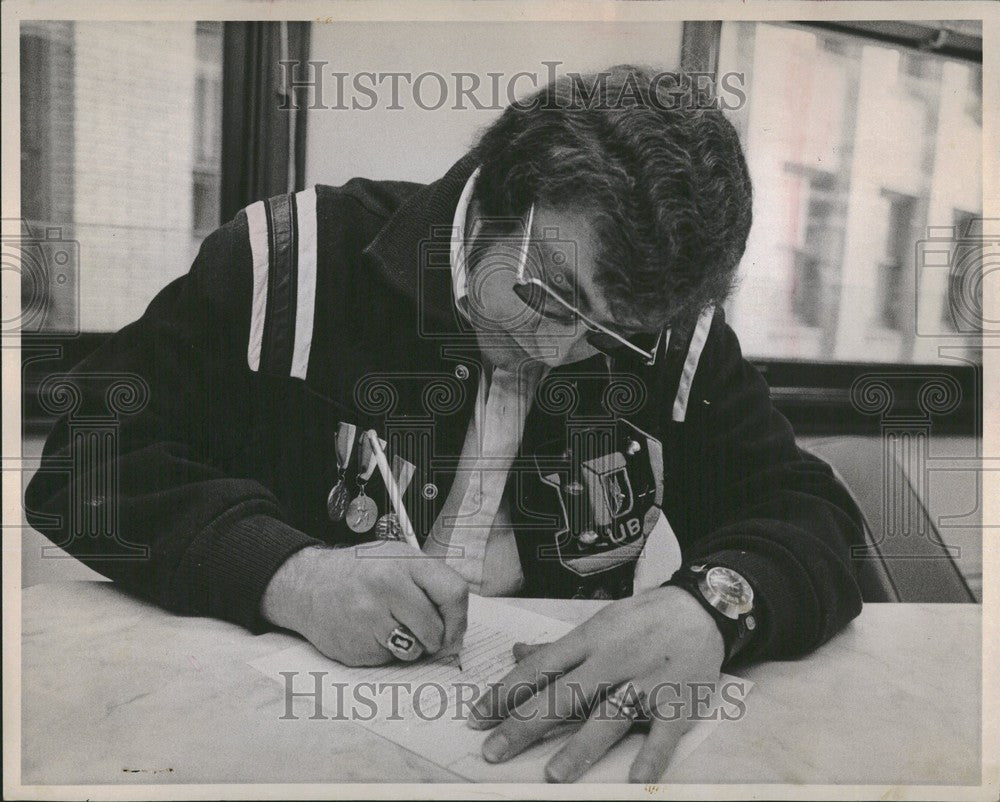 1974 Press Photo GARY FURROW DETROIT WHEELS TOM STEAD - Historic Images