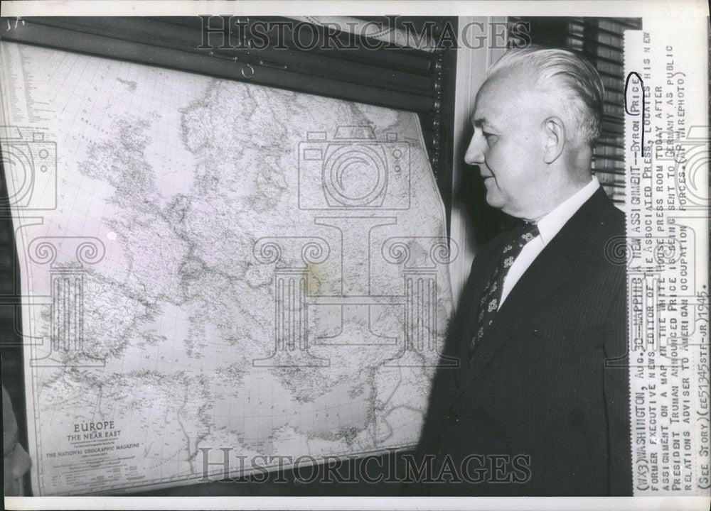 1945 Press Photo byron price former executive editor ap - Historic Images