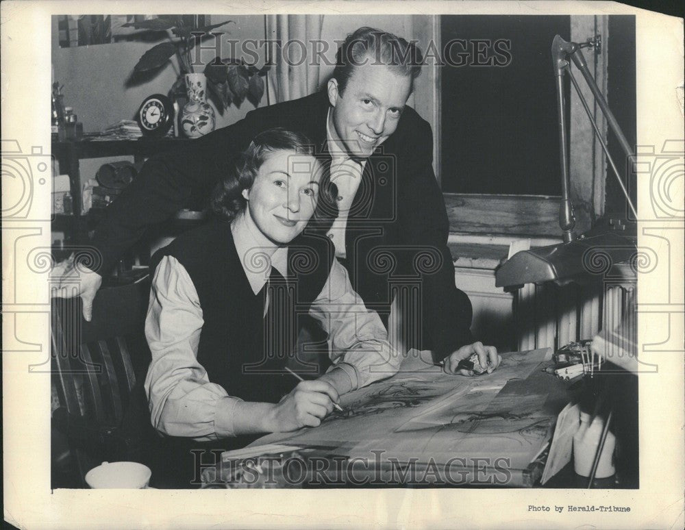 1949 Press Photo Martin and Grace Provenseu - Historic Images