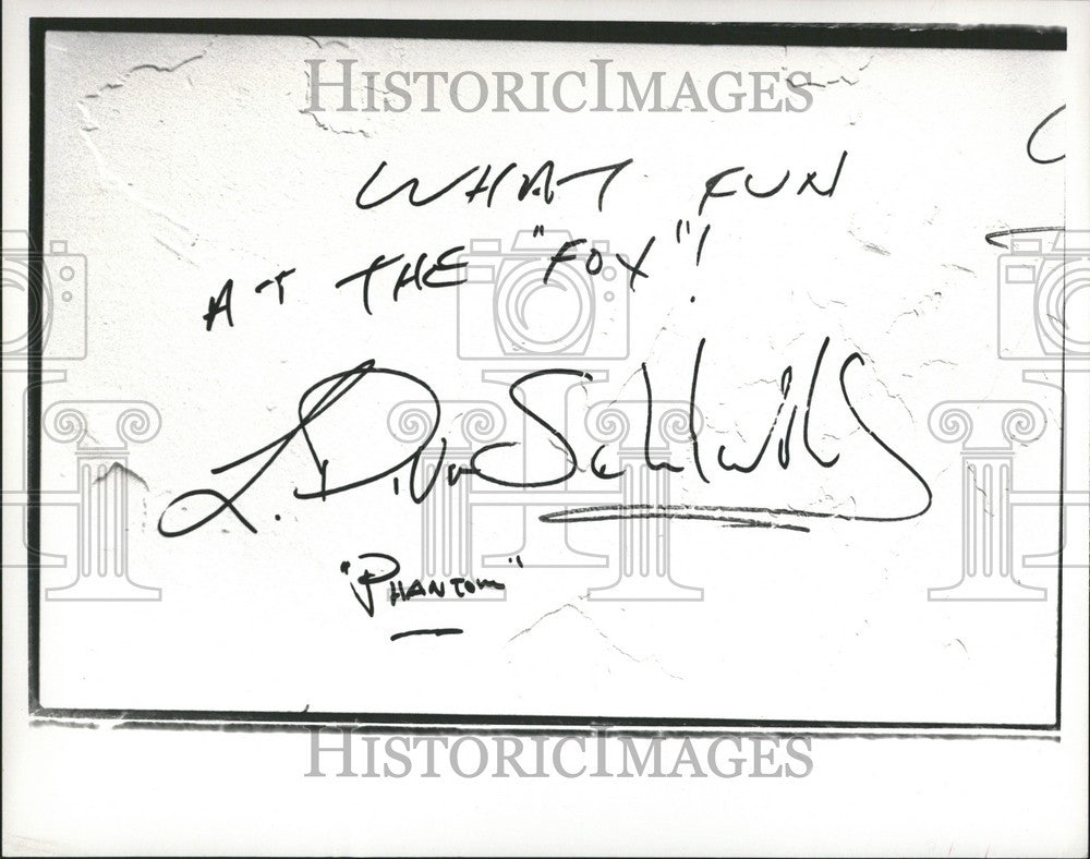 1989 Press Photo Signatures of stars on backstage - Historic Images