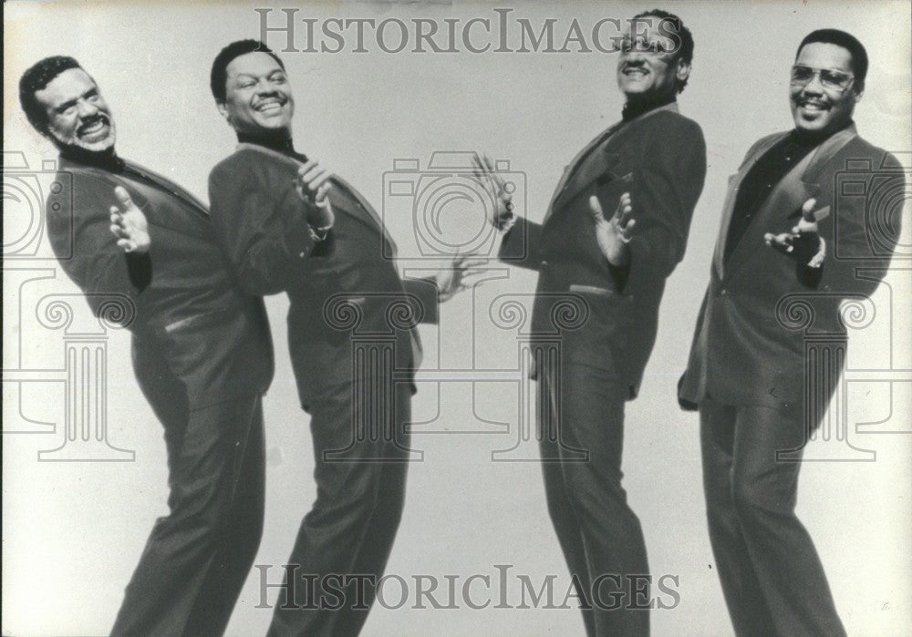 1980 Press Photo Four Tops Las Vegas Hilton Motown - Historic Images