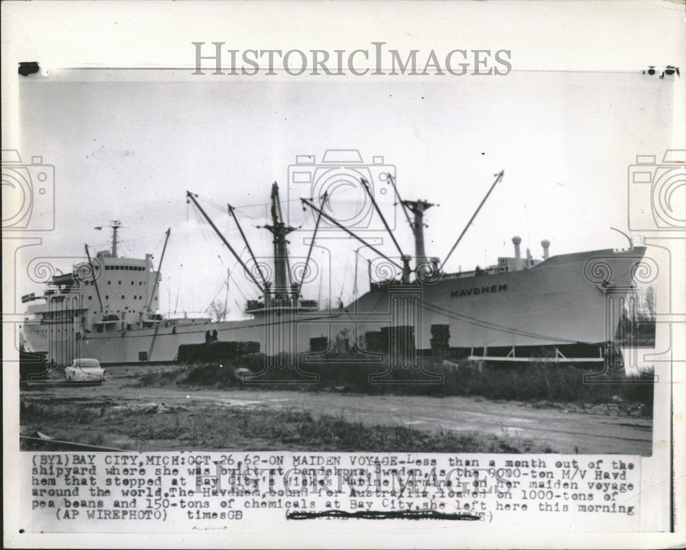 1962 Press Photo Chemicals at Bay City Michigan 1962 - Historic Images