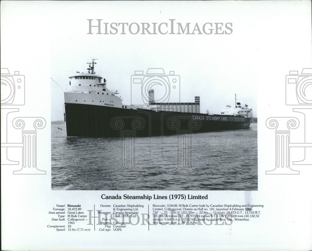 1976 Press Photo canada steamship lines - Historic Images