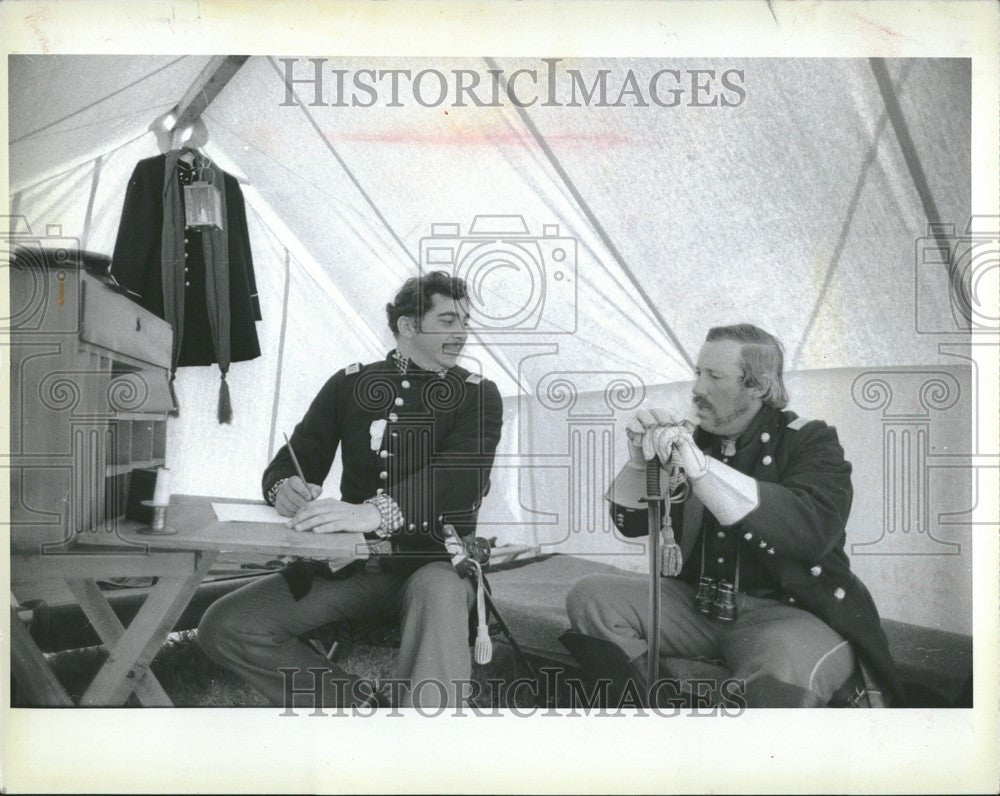 1960 Press Photo Tom Coogan standing guard Ft.Wayne - Historic Images