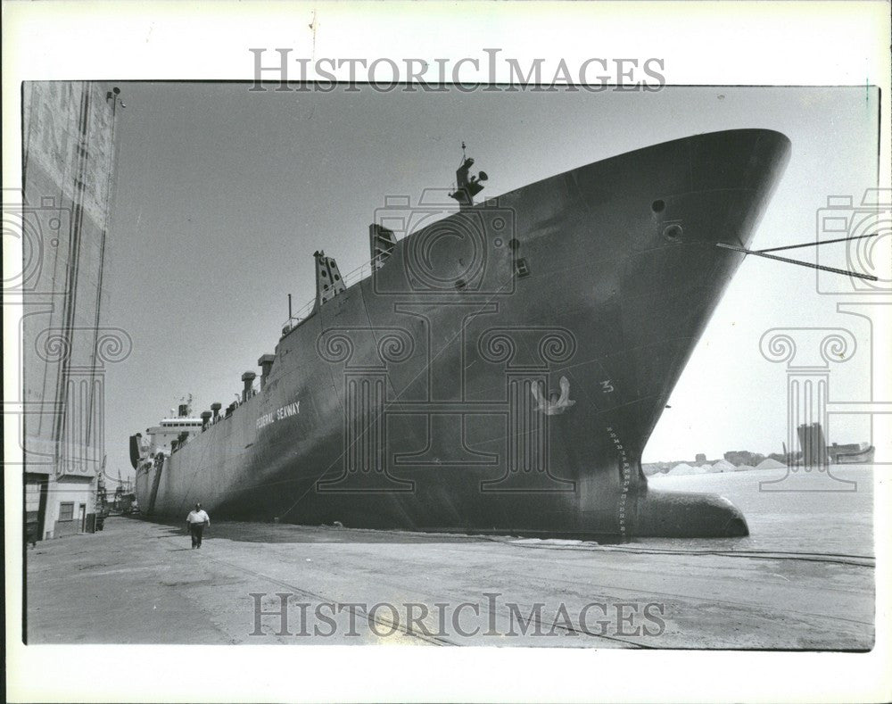 1986 Press Photo Federal Seaway Detroit Marine Terminal - Historic Images