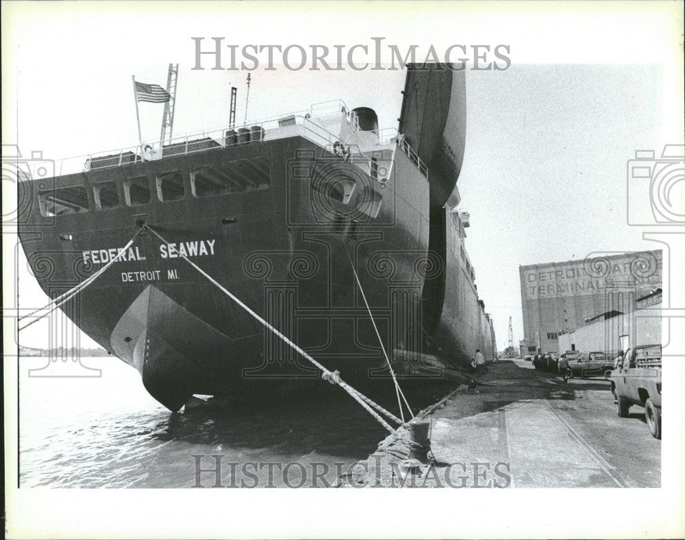 1986 Press Photo Federal Seaway Detroit Marine - Historic Images