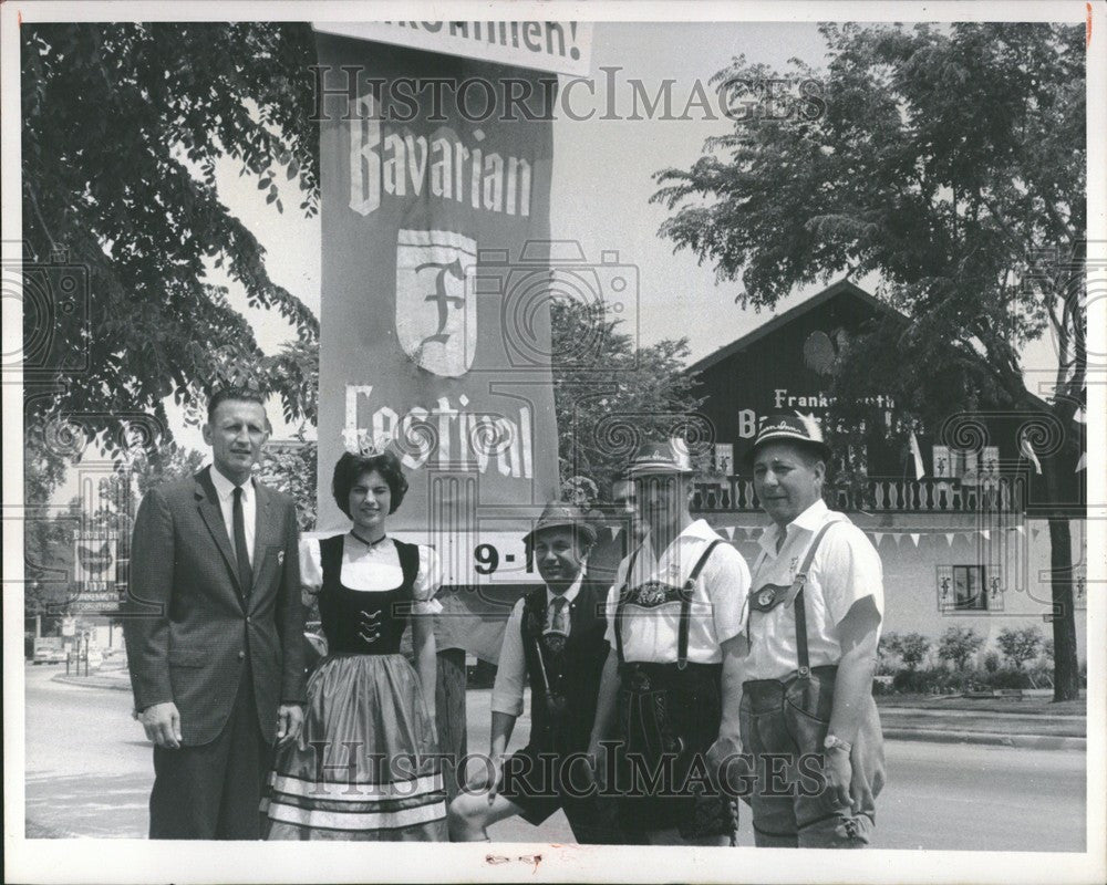 1963 Press Photo Bavarian Festival Victor Engle Kathy - Historic Images