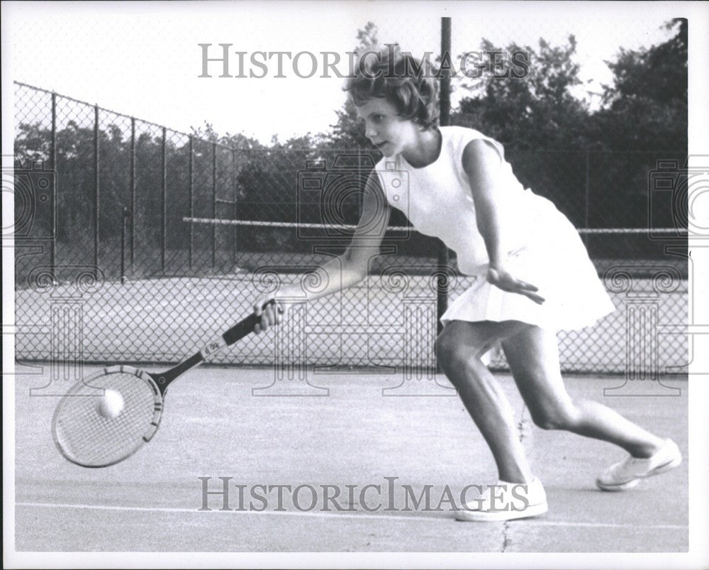 1961 Press Photo Sharon Pritula Tennis Singles Detroit - Historic Images