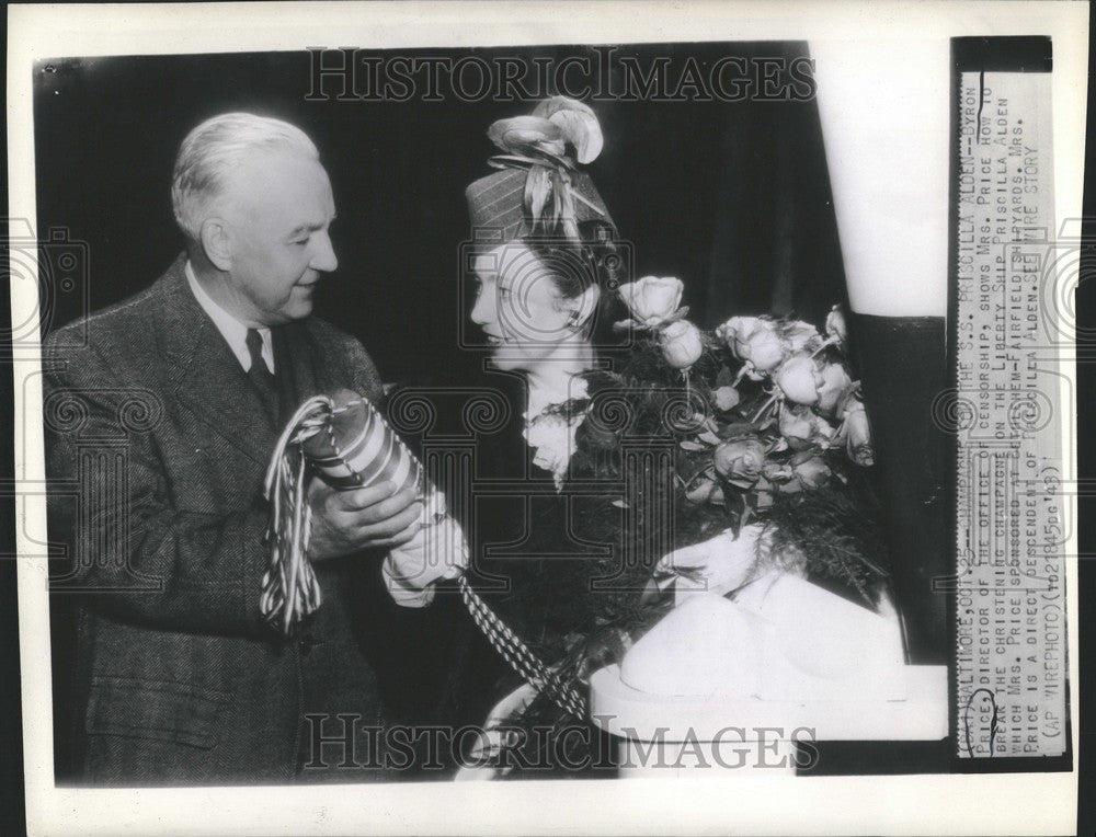 1943 Press Photo bryon price director champagne - Historic Images