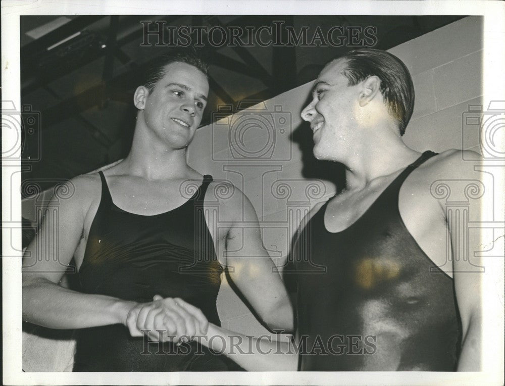 1941 Press Photo Howard Johnson Bill pprew 100 yard - Historic Images