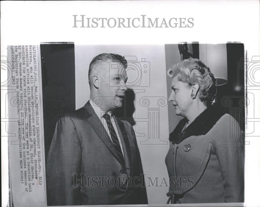 1965 Press Photo Elly Peterson William McLaughlin GOP - Historic Images