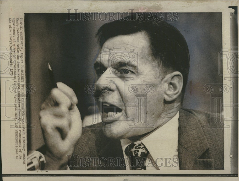 1973 Press Photo henry peterson resents prosecutor - Historic Images