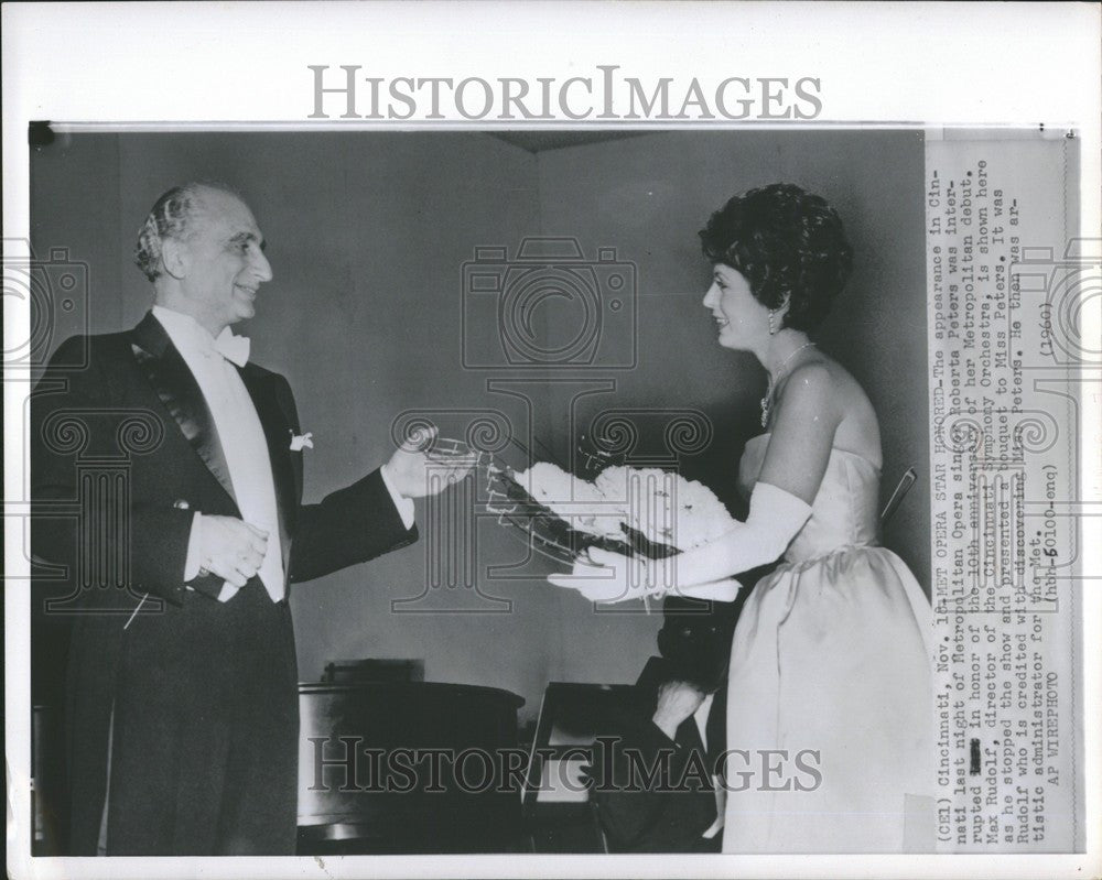 1960 Press Photo Roberta Peters Max Rudolf opera singer - Historic Images