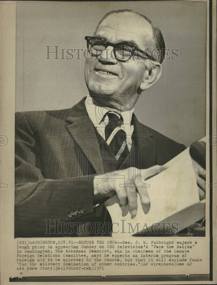 Press Photo James Fulbright Senator - Historic Images