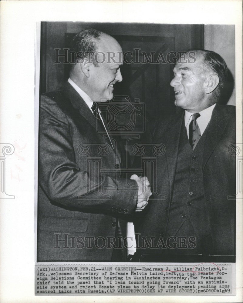 1969 Press Photo J. William Fulbright Senator Program - Historic Images