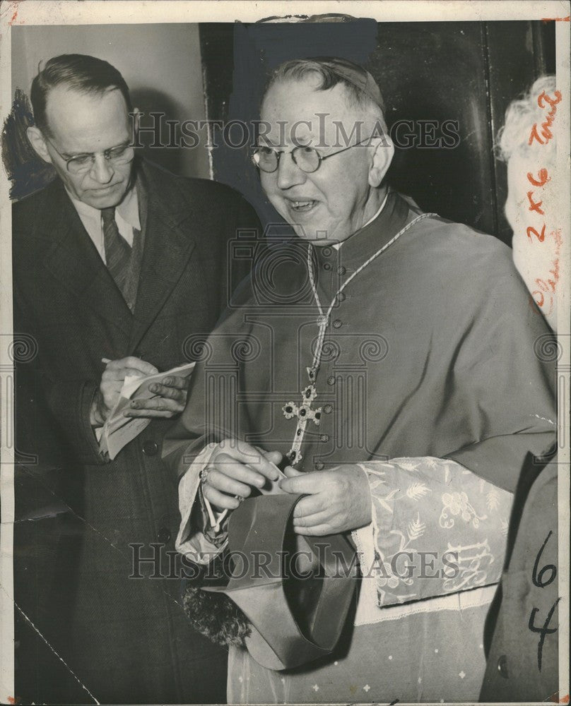 1945 Press Photo Archbishop Edward Mooney Archdiocese - Historic Images