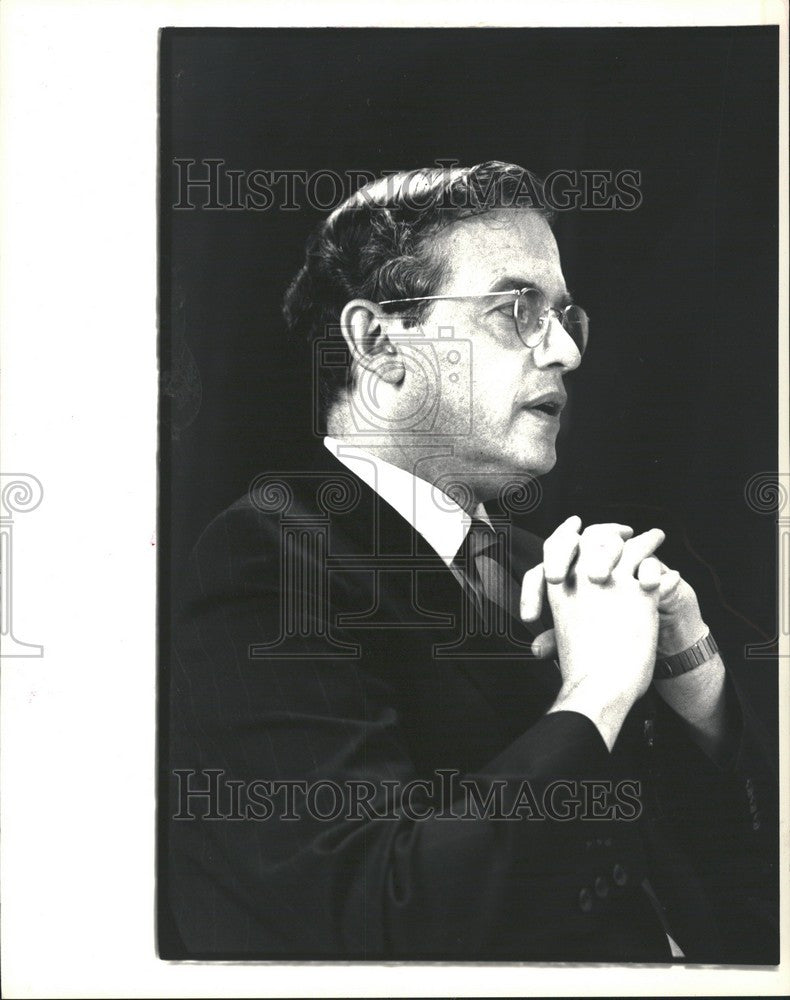 1987 Press Photo Harold Tafler Shapiro president - Historic Images