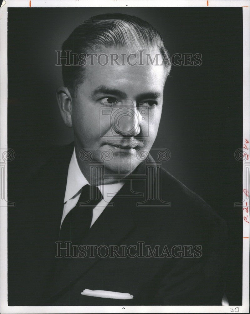 1962 Press Photo Lee Hilss Editor Publisher Miami - Historic Images