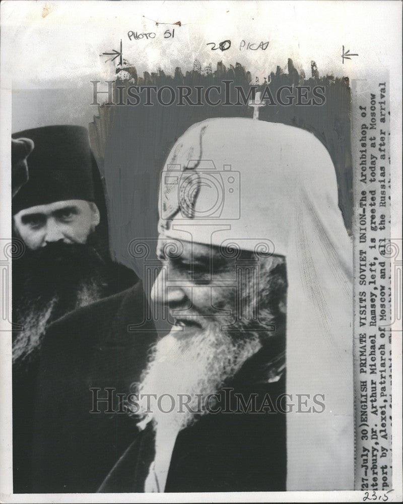 1962 Press Photo archbishop patriarch Moscow Russia - Historic Images