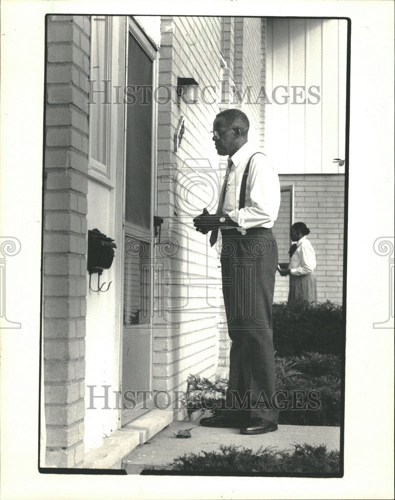 1987 Press Photo James Sharp Mayor - Historic Images