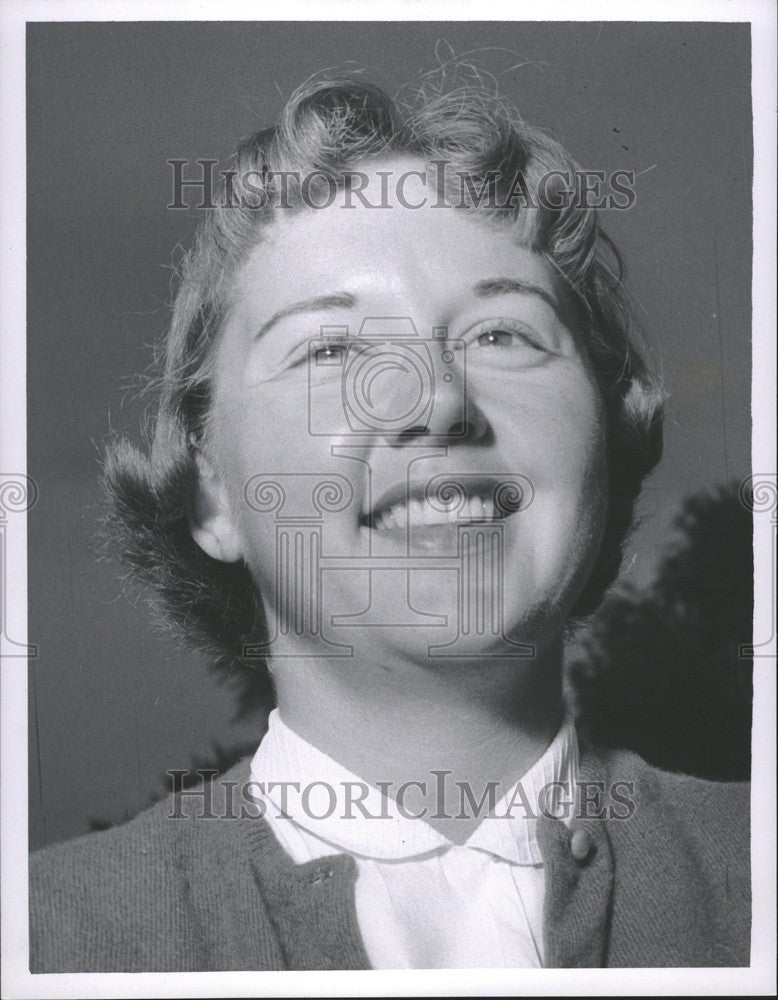 1958 Press Photo Sally Sharp - Historic Images