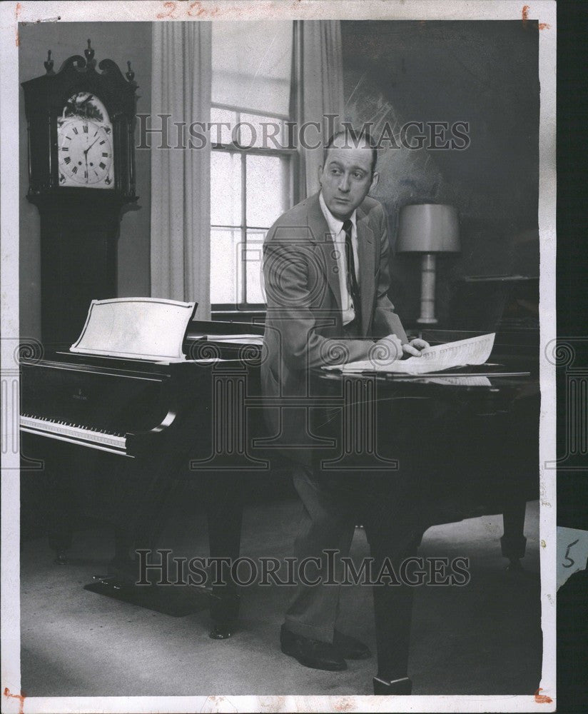 1956 Press Photo JOHN S. SWEENEY III Conductor pianist - Historic Images