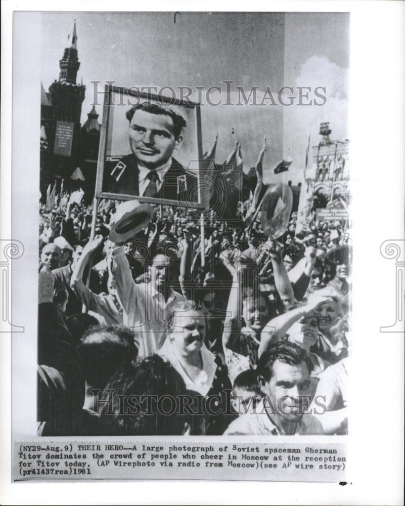 1961 Press Photo Gherman Titov Moscow reception - Historic Images