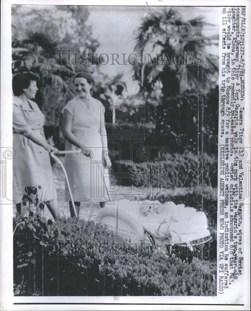 1961 Press Photo Tamara Titov Valentina Gagarin Elena - Historic Images