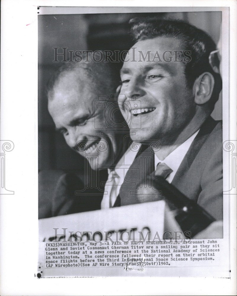 John Glenn Gherman Titov Astronaut 1962 Vintage Press Photo Print ...