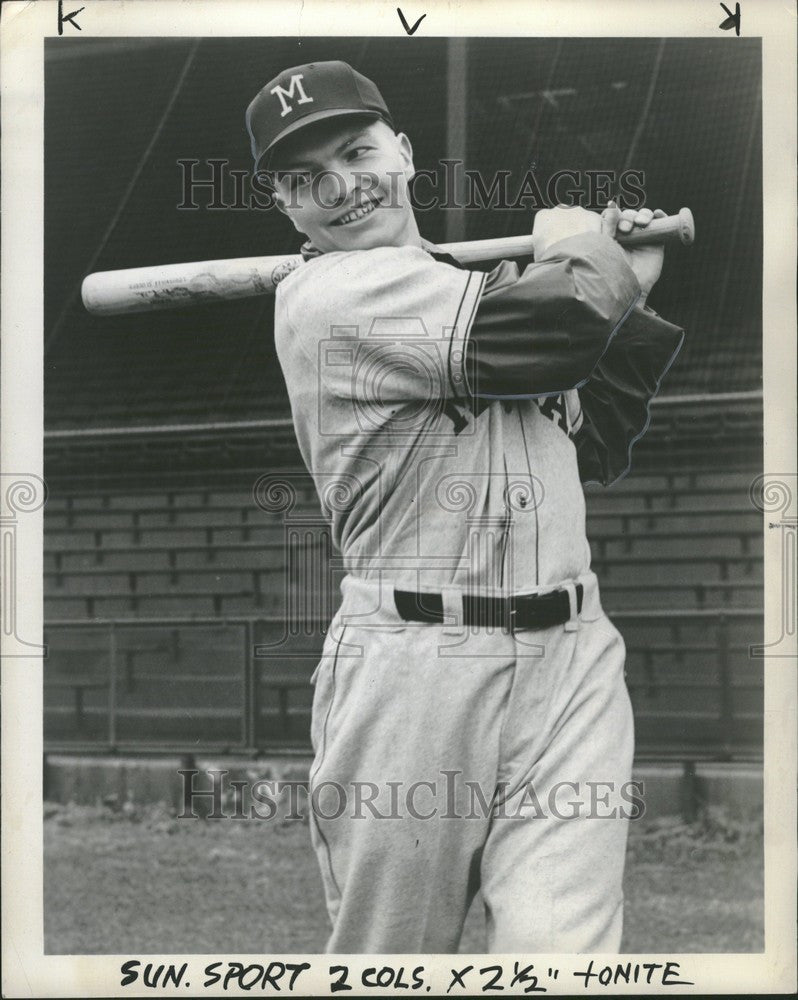 1957 Press Photo Kenneth Tippery, baseball, Dearborn - Historic Images