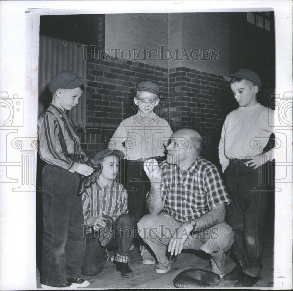 1959 Press Photo TIGHE Baseball Children Boys - Historic Images