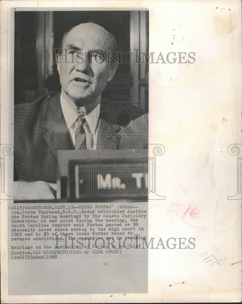 1982 Press Photo James strom thurmond politician - Historic Images